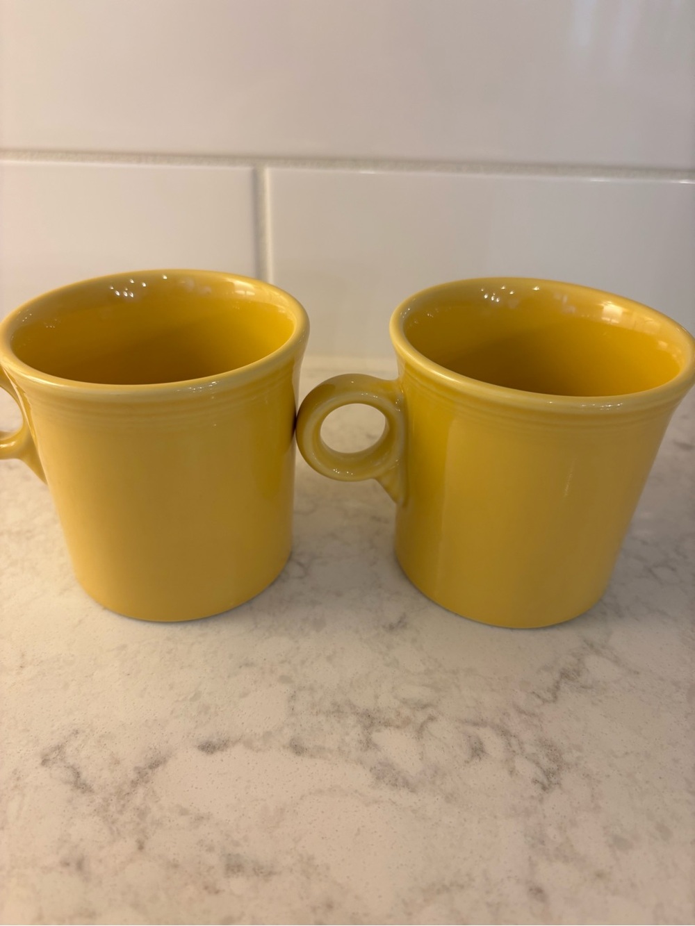 Fiestaware HLC Yellow Ceramic Coffee Mug Pair
